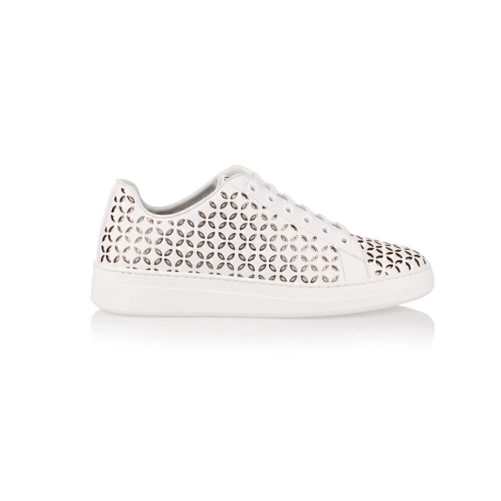 ALAÏA
White laser-cut leather sneaker size 35 / excellent - Picture 4 of 13